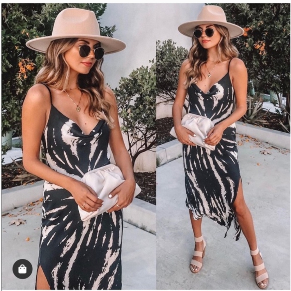 Vici Diva Asymmetrical tie dye midi dress medium